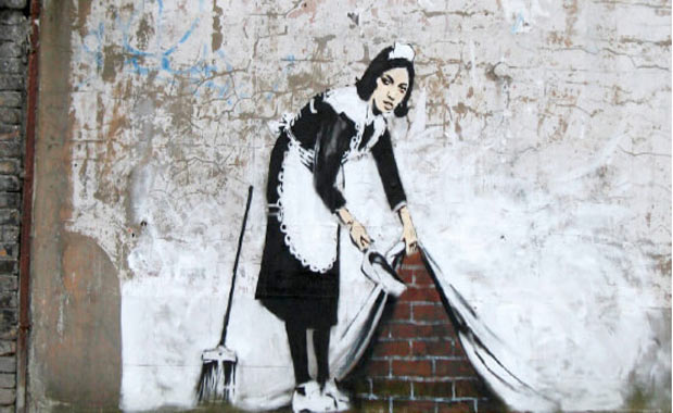 Banksy ilk defa görüntülendi Banksy ilk defa görüntülendi