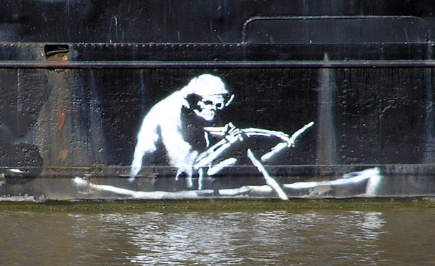 Banksy ilk defa görüntülendi Banksy ilk defa görüntülendi