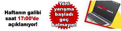 ��te haftan�n laptop �d�ll� talihlisi