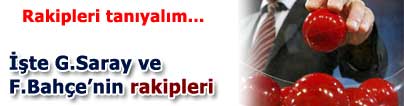 Fenerbah�e ve Galatasaray'�n rakipleri belli oluyor...