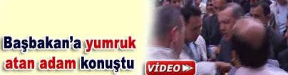 Ba�bakan�n karn�na yumruk