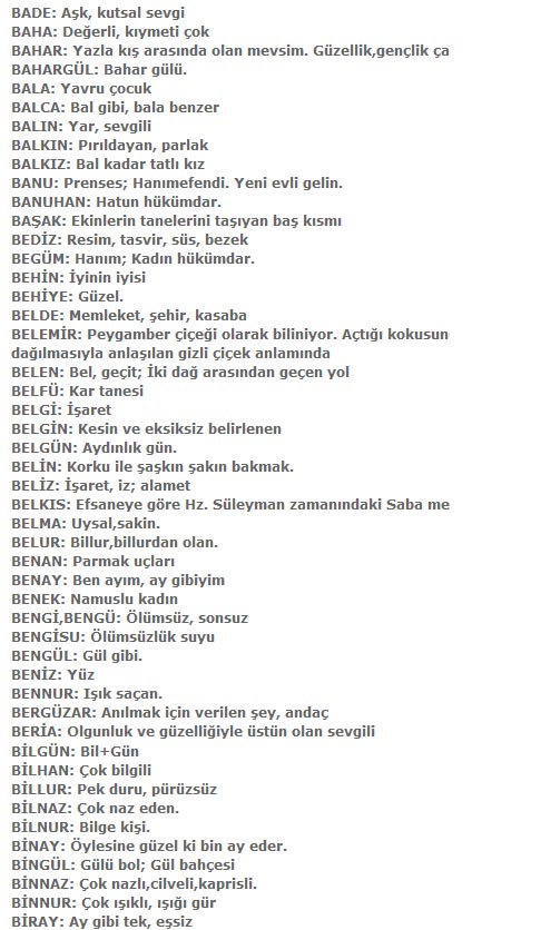 Kız Isimleri (En Güzel Kız Bebek Isimleri Ve Anlamları) - Bebek Haberleri