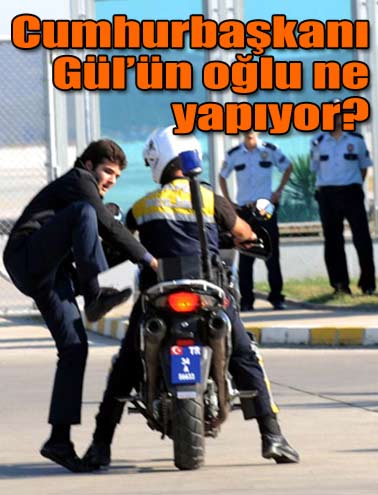 Cumhurbaşkanı’nın oğlu polis motorunda