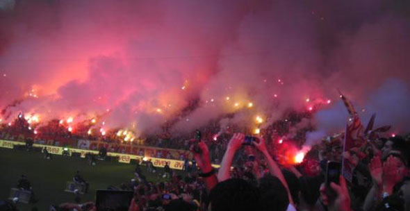 Galatasaray kutlama için Arenada
