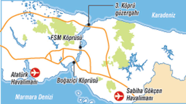 3. köprüde geçiş 3 dolar