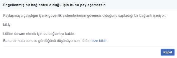 Facebook 'Güvenlik Butonu'nu açıtı, paylaşımı kapattı