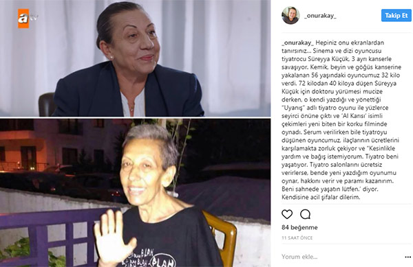 Süreyya Küçük'ten üzen haber