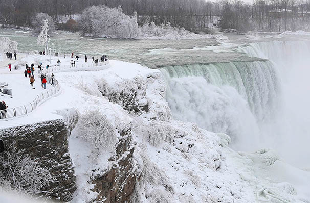 Buz Tutan Niagara Selalesi Nden Muhtesem Manzaralar