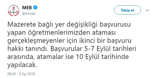 Binlerce öğretmeni ilgilendiriyor! MEB açıkladı