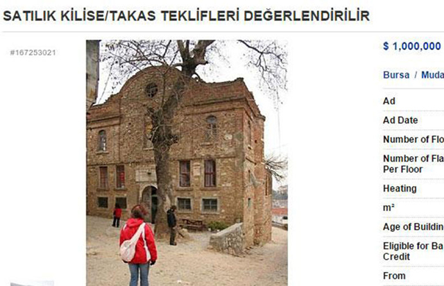 Bursa'da sahibinden satılık kilise