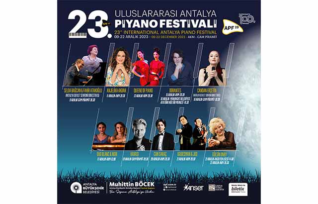 23.Uluslararası Antalya Piyano Festivali başlıyor