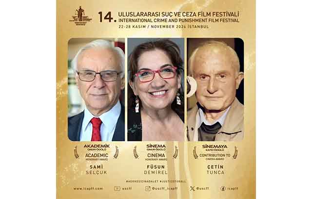 14. Uluslararası Suç ve Ceza Film Festivali Onur Ödülleri ve Sinemaya Katkı Ödülü belli oldu