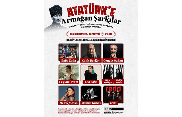 Harbiye’de “Atatürk’e Armağan Şarkılar”