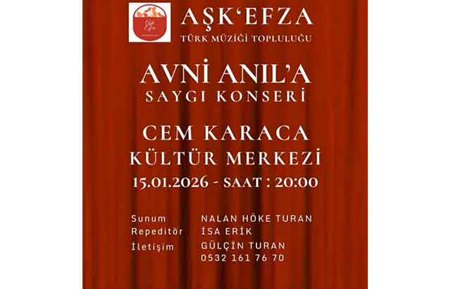 Avni Anıl’a saygı gecesi
