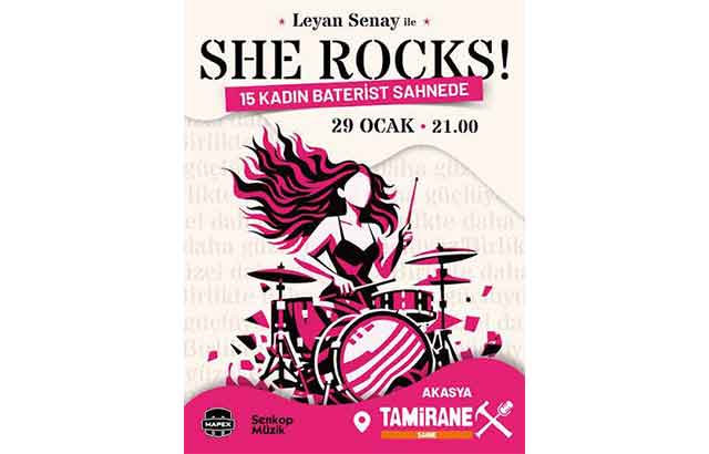 Kadın bateristler sahnede