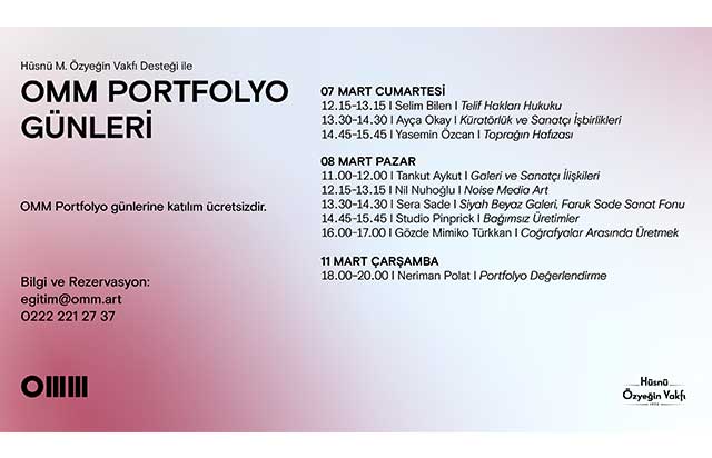 OMM’da Portfolyo Günleri Başlıyor 