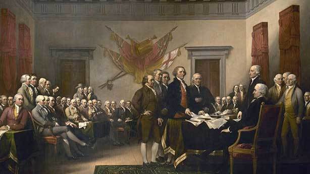 Washington ve Franklin&rsquo;in olduğu bir Amerikan kongresi yapıldı